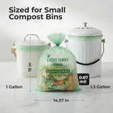 1.3 Gallon Compostable Trash Bags for Kitchen Compost Bin, Leak-Resistant Food Waste Bags