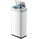 Touchless Rectangular Motion Sensor Trash Can, Brushed Stainless Steel Finish 13.2-21.1Gal (50-80L) for Kitchen Garbage Can