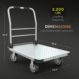 2200 lbs Foldable Push Cart Dolly Moving Platform Hand Truck Heavy Duty