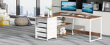 Tribesigns L Shaped Computer Desk with Storage Drawers, 59 inch Corner Desk