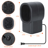 500W Portable Electric Space Heater Mini Desktop Fan Heater for Home Office