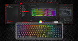 Redragon K580 PRO Wireless RGB Gaming Keyboard, 3-Modes 104 Keys Mechanical Keyboard Hot-Swap Socket, Linear Red Switch