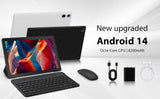 A7L 10.1 Inch Android14 Tablet 14GB RAM 64GB ROM Octa-Core Processor HD IPS WiFi Protective Case Pen Keyboard