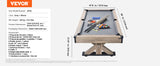 VEVOR 7ft 3-in-1 Billiards Table Combo Set Multi Game Table w/ Dining Pool