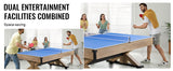 VEVOR 7ft 3-in-1 Billiards Table Combo Set Multi Game Table w/ Dining Pool