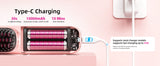 10000mAh Cordless Hair Straightener Comb Brush 5S Fast Heating for Travel - 300M Negative Ions