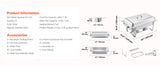 SucceBuy 8 Qt 4/6 Pack Chafing Dish Buffet Set Stainless Steel Chafer Rectangle Catering Warmer