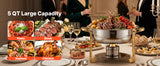 SucceBuy 4 Pack Chafing Dish Buffet Set Stainless Steel Chafer w/4 Full Size Pan