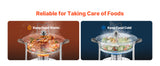 SucceBuy 5 Qt 2 4 Pack Round Chafing Dish Buffet Set Stainless Steel Chafer w/ 4 Full Size Pan