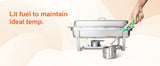SucceBuy 8QT Rectangle Chafing Dish 2/4/6 Packs w/ Full Size Pans Buffet Catering Warmer