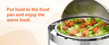 SucceBuy Roll Top Chafing Dish Buffet Set 6 Qt 2 Pack Stainless Steel Chafer with 2 Full Size Pans