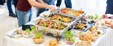 SucceBuy 8QT Rectangle Chafing Dish 2/4/6 Packs w/ Full Size Pans Buffet Catering Warmer