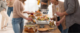 SucceBuy 8QT Rectangle Chafing Dish 2/4/6 Packs w/ Full Size Pans Buffet Catering Warmer