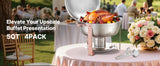 SucceBuy 5 Qt 2 4 Pack Chafing Dish Buffet Set Stainless Steel Chafer with 4 Full Size Pans