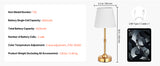 SucceBuy Cordless Table Lamp 5200mAh Built-in Rechargeable Battery Desk Lamp