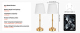 SucceBuy Cordless Table Lamp 5200mAh Built-in Rechargeable Battery Desk Lamp