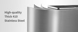 AOOU 16 Gallon Stainless Steel Trash Can, 60L Dual Compartment, Metal Kitchen Step Recycle Bin