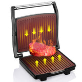 Yabano Panini Press Grill, Gourmet Sandwich Maker, Electric Indoor Grill