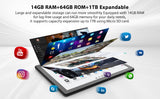 A7L 10.1 Inch Android14 Tablet 14GB RAM 64GB ROM Octa-Core Processor HD IPS WiFi Protective Case Pen Keyboard