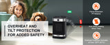 SucceBuy Electric Space Heater with Thermostat Remote Control for Desk