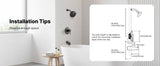 SucceBuy Tub and Shower Faucet Set with Rainfall Shower Head and Spout Single-Handle Tub Trim Kit with Pressure