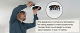 Herdio 6.5" Ceiling Speakers  640 W 2 Way Flush Mount Passive Perfect For Office Kitchen Living Room