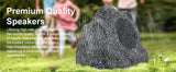 Herdio 8" Outdoor Bluetooth Rock Speakers HD Digital Stereo Effect Tweeter Waterproof Resin