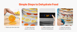 SucceBuy Rotary Food Dehydrator Machine 12 Stainless Steel Trays 800W with Adjustable Temperature & 24-Hour Timer for Jerky Meat