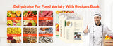 SucceBuy Rotary Food Dehydrator Machine 12 Stainless Steel Trays 800W with Adjustable Temperature & 24-Hour Timer for Jerky Meat