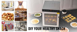 SucceBuy 10 Trays Food Dehydrator Stainless Steel Machine 800W/1000W Household