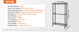 VEVOR Adjustable Length Clothes Rack w/ Bottom Shelf & Wheels for Laundry
