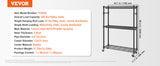 VEVOR Adjustable Length Clothes Rack w/ Bottom Shelf & Wheels for Laundry