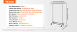 VEVOR Adjustable Length Clothes Rack w/ Bottom Shelf & Wheels for Laundry