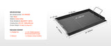 SucceBuy Carbon Steel Griddle Universal Flat Top Rectangular Plate Gas Grill Griddle