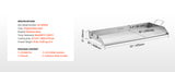 SucceBuy Stainless Steel Griddle Flat Top Rectangular Plate Grill-Top Griddle Pan