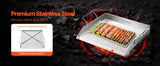 SucceBuy Stainless Steel Griddle Flat Top Rectangular Plate Grill-Top Griddle Pan