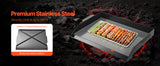 SucceBuy Carbon Steel Griddle Universal Flat Top Rectangular Plate Gas Grill Griddle
