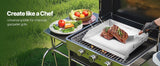SucceBuy Stainless Steel Griddle Flat Top Rectangular Plate Grill-Top Griddle Pan