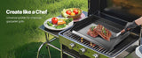 SucceBuy Carbon Steel Griddle Universal Flat Top Rectangular Plate Gas Grill Griddle