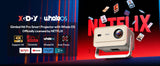 XGODY Projector Netflix Officially 700 ANSI 4K Voice Control Smart for Home