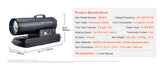 SucceBuy Portable Torpedo Diesel Space Heater W/ Thermostat Tank Energy