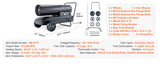 SucceBuy Portable Torpedo Diesel Space Heater W/ Thermostat Tank Energy