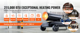SucceBuy Portable Torpedo Diesel Space Heater W/ Thermostat Tank Energy