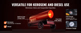 SucceBuy Portable Torpedo Diesel Space Heater W/ Thermostat Tank Energy