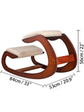 SucceBuy Ergonomic Kneeling Chair Stool W/ Thick Cushion Home Office Chair Improving Body Posture