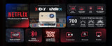 XGODY Projector Netflix Officially 700 ANSI 4K Voice Control Smart for Home