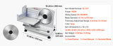 SucceBuy 6.7-10 inch Meat Slicer Electric Deli Slicer Machine with two SUS420 Blades