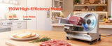 SucceBuy 6.7-10 inch Meat Slicer Electric Deli Slicer Machine with two SUS420 Blades