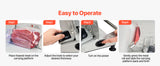 SucceBuy 6.7-10 inch Meat Slicer Electric Deli Slicer Machine with two SUS420 Blades