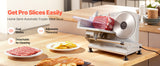 SucceBuy 6.7-10 inch Meat Slicer Electric Deli Slicer Machine with two SUS420 Blades